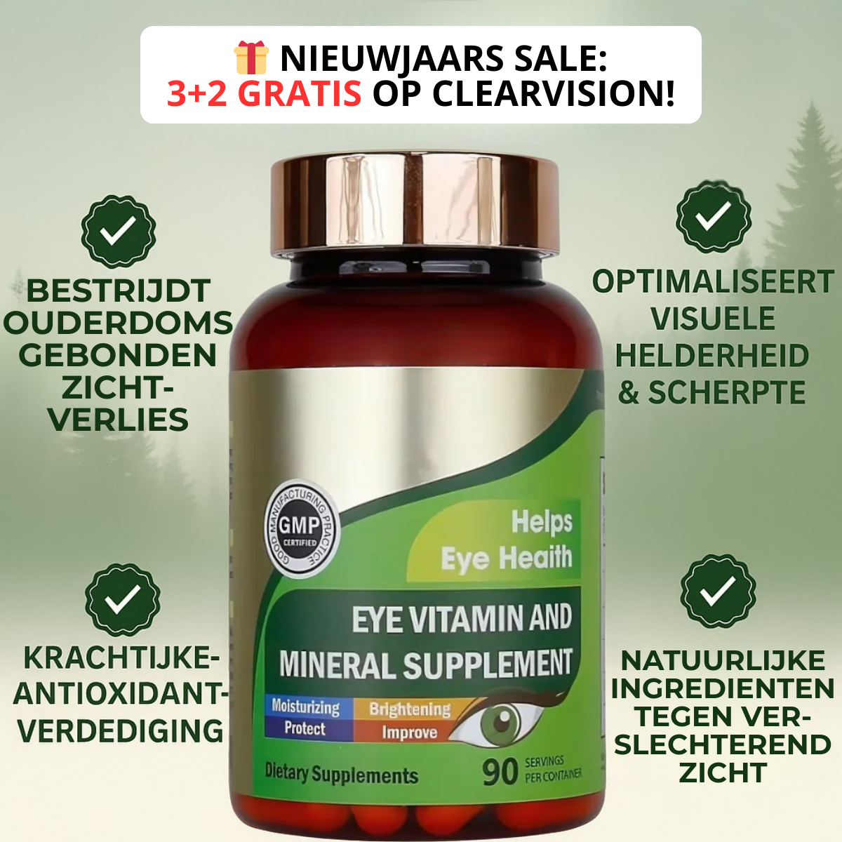 ClearVision AREDS+ Shield - 6-in-1 Advanced Eye Formula